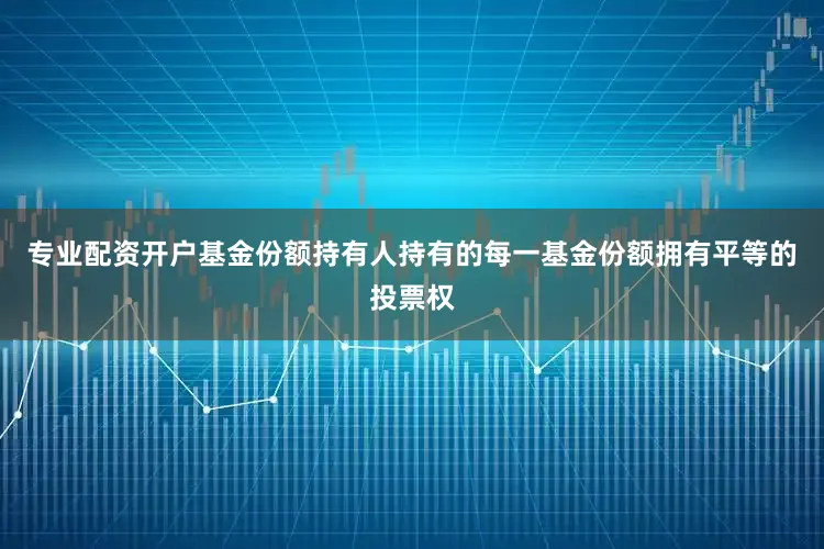 专业配资开户基金份额持有人持有的每一基金份额拥有平等的投票权